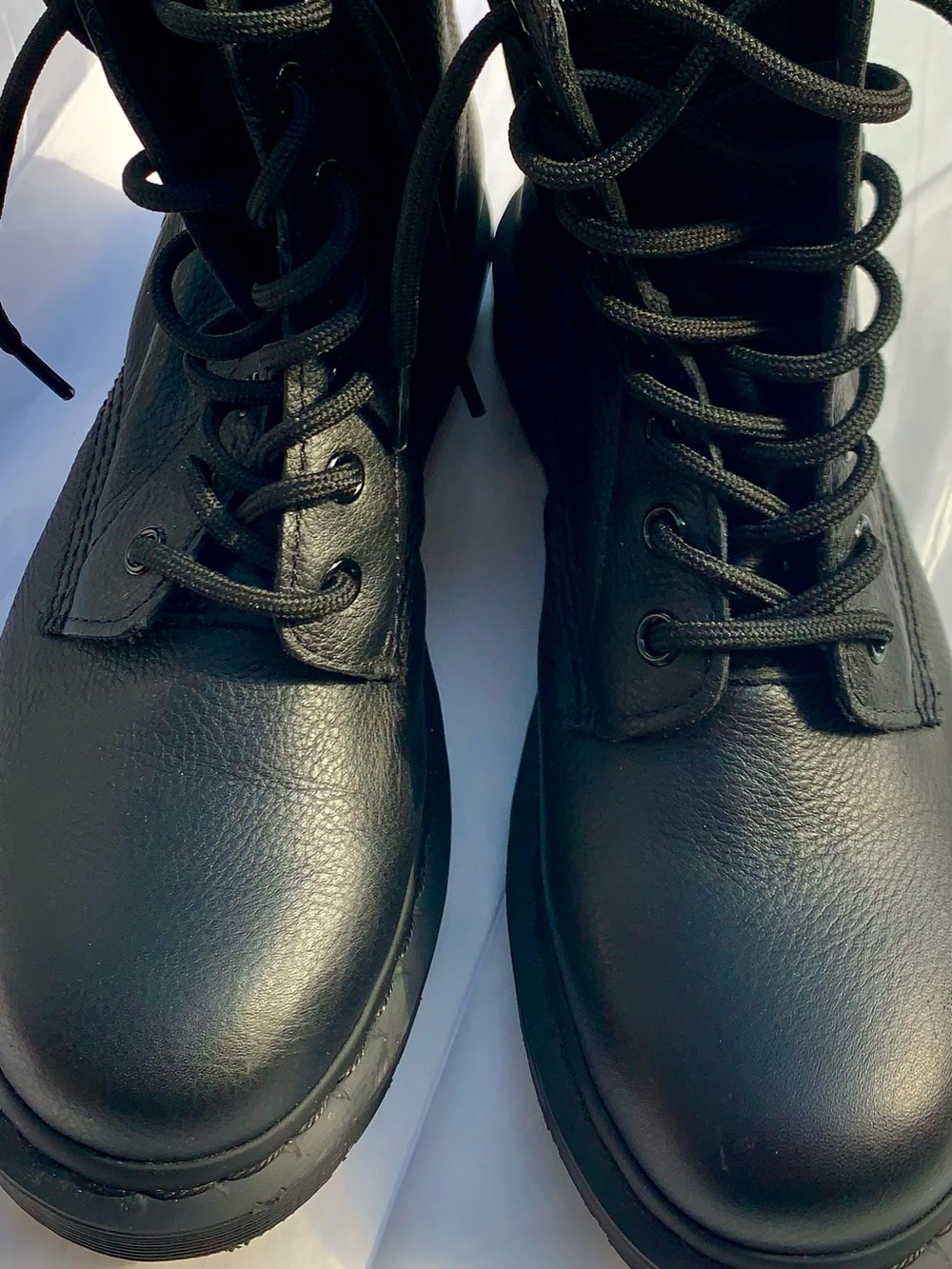 Dr. Martens Pascal Virginia Mono Black Leather Boots Women’s 7